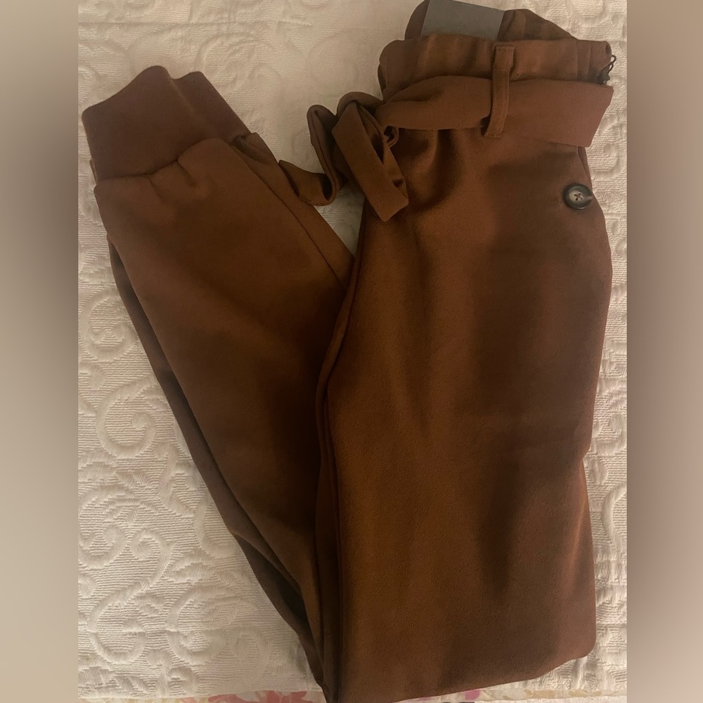 Jogger Dress Pants- Chocolate Brown NWT- XS